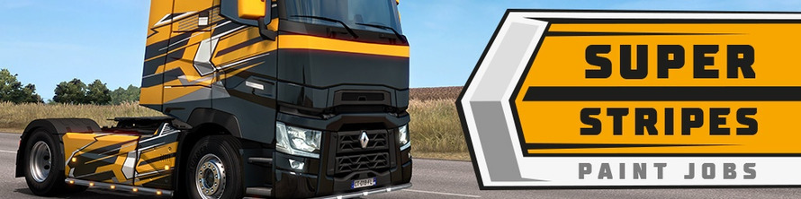 [Super Stripes] Новое DLC для Euro Truck Simulator 2 (Пак Покрасок)
